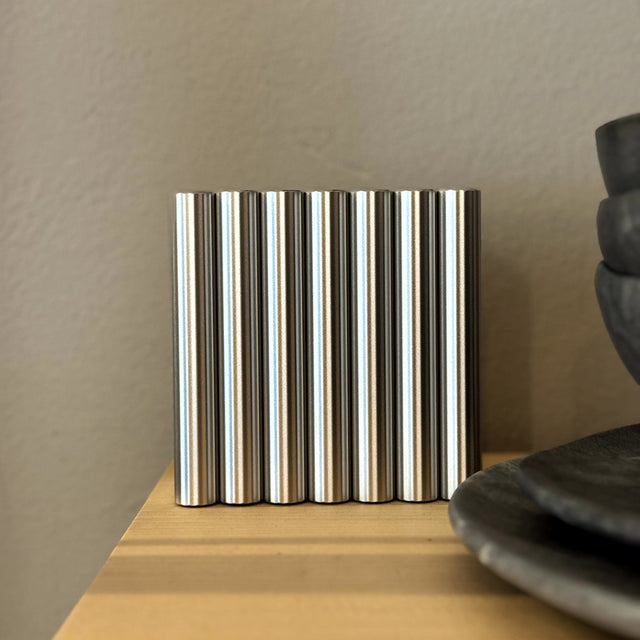 Silberne Tablettenbox aus Aluminium, 7-Tage-Set mit 3 Fächern