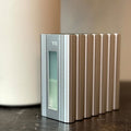 Silberne Tablettenbox aus Aluminium, 7-Tage-Set mit 2 Fächern